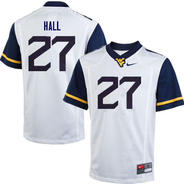 NCAA Men's Kwincy Hall West Virginia Mountaineers White #27 Nike Stitched Football College Authentic Jersey PC23U46IM